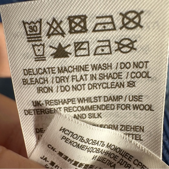 Boden men's medium argyle sweater, blue, wool blend, fall, winter, warm - Picture 8 of 9